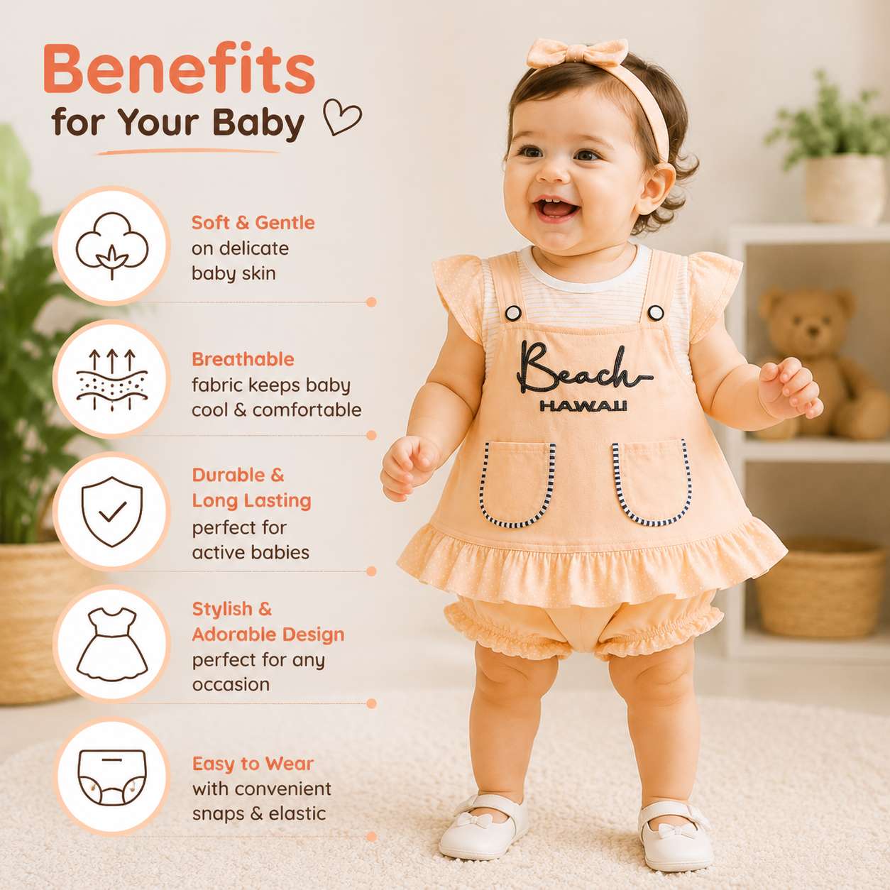 Buy Dungaree Dress For Baby Girl (670)