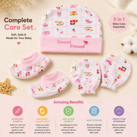 Baby Cap Mitten Bootie Set