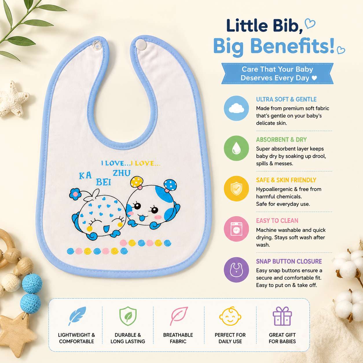 Baby Button Bib