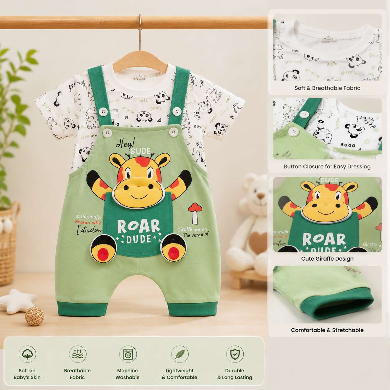 Buy Baby Boy Dungaree Set (3840)