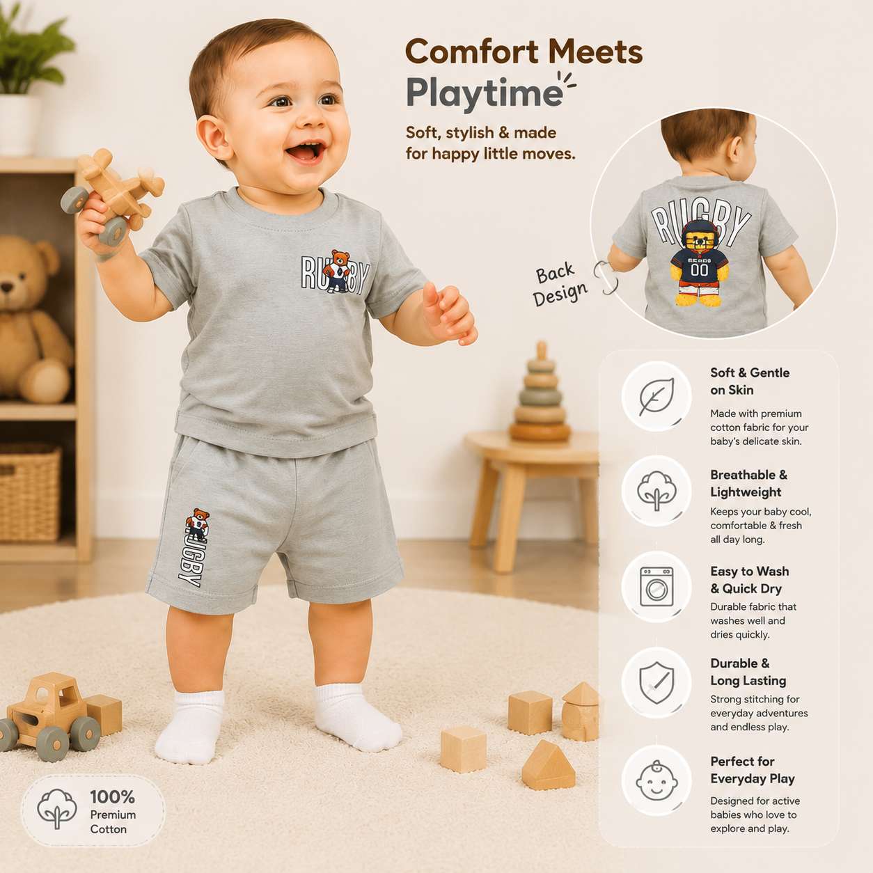 Buy Baby Boy Half suit (5443)