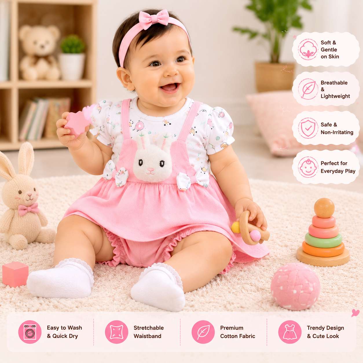 Baby Girl Bunny dress (5028)