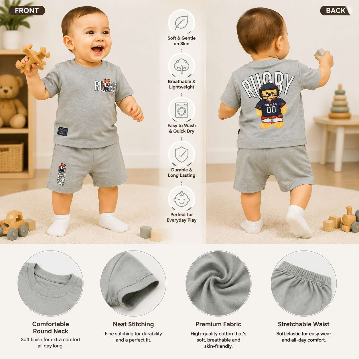 Buy Baby Boy Half suit (5443)