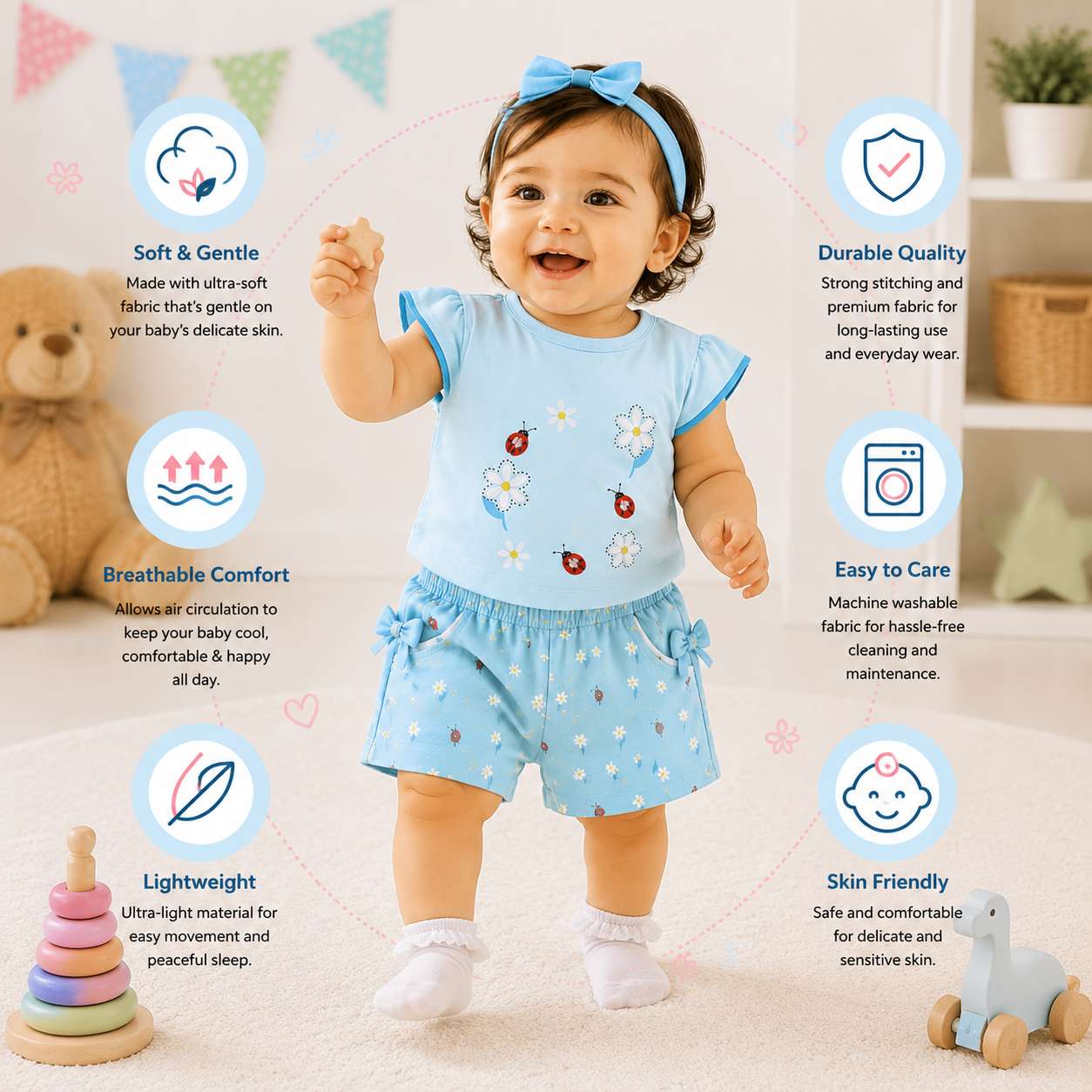 Buy Baby Girl Half Pant Set (49057)