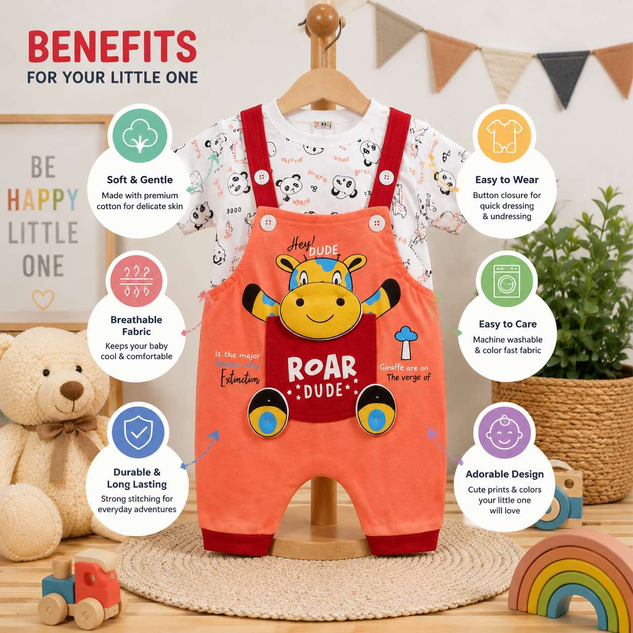 Buy Baby Boy Dungaree Set (3840)
