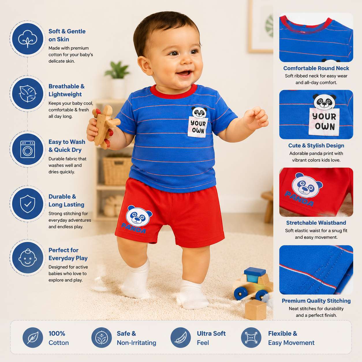 Buy Baby Boy Half suit (5798)