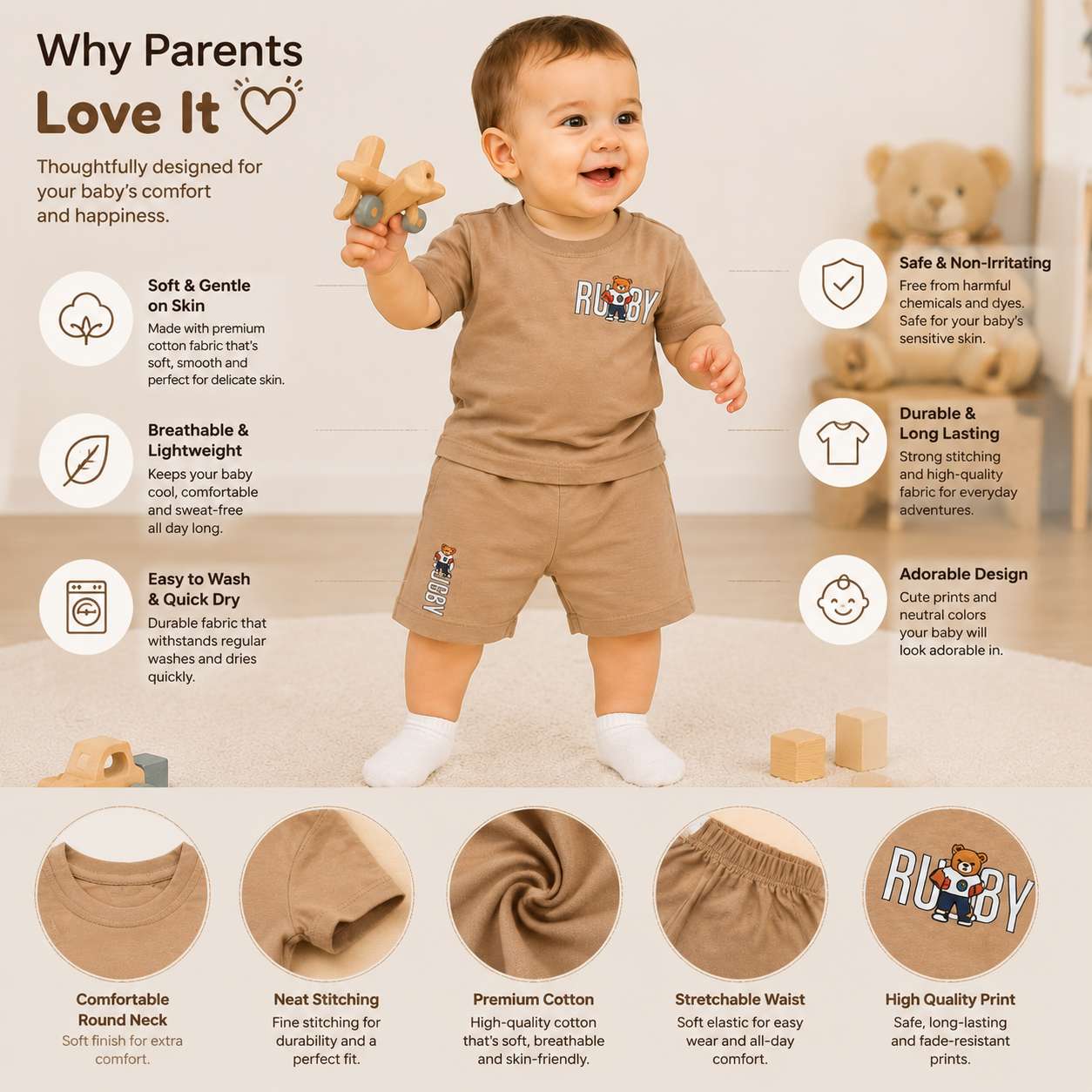 Buy Baby Boy Half suit (5443)